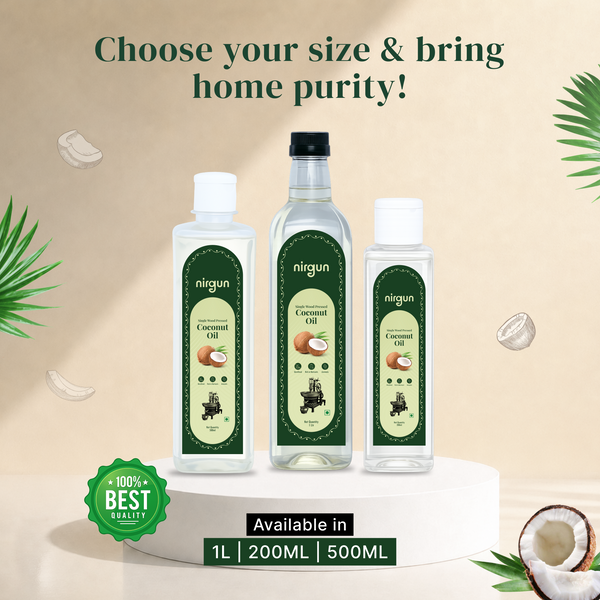 Wood-Pressed Coconut Oil (Cold Pressed)