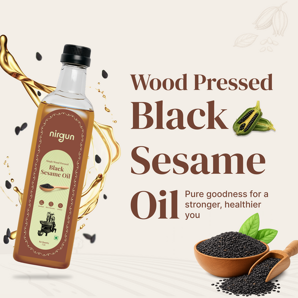 Wood-Pressed Black Sesame Oil (Cold Pressed)